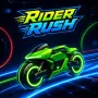 Welcome to Rider Rush, a high-paced 2D online motorcycle game. Every inch of track here is a heart-stopping task, demanding the utmost precision. You will ride your motorcycle, racing down twisty, color-changing tracks full of traps. Your mission is to master jumps, loops, steep ramps, and unexpected obstacles to reach the finish line
