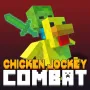 The action-packed survival shooter Chicken Jockey Combat uses colorful 3D pixel (voxel) graphics like Minecraft. Players ride a war chicken to fight zombies and find materials in secret regions.