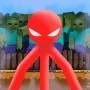 Red Stickman vs Monster School is an enjoyable 2D action game that you can play online for free. The main character, a red stickman, fights monsters, zombies, and other foes in 